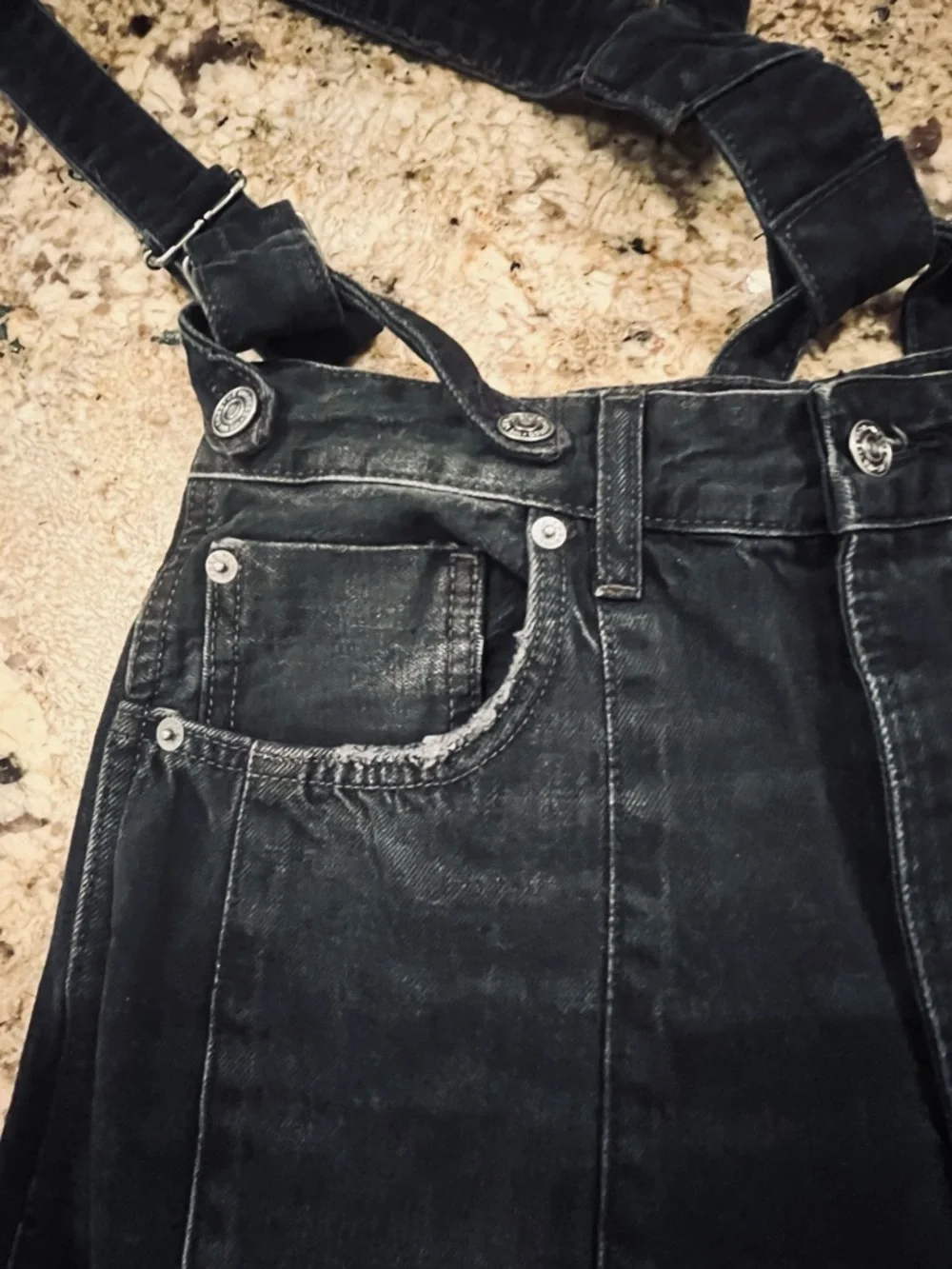 NWT Free People Berkley Suspender Jeans